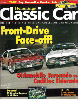 HEMMINGS CLASSIC CAR 2006 DEC # 27 - ENGINES, TORONADO, 52 MUNTZ, 42 CHRYSLER